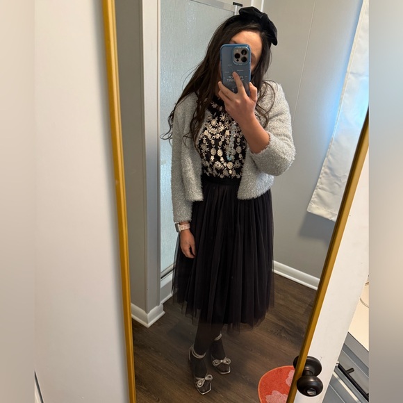 🖤🖤Needle & Thread Black Tulle Embroidered Dress🖤🖤 - Picture 9 of 9